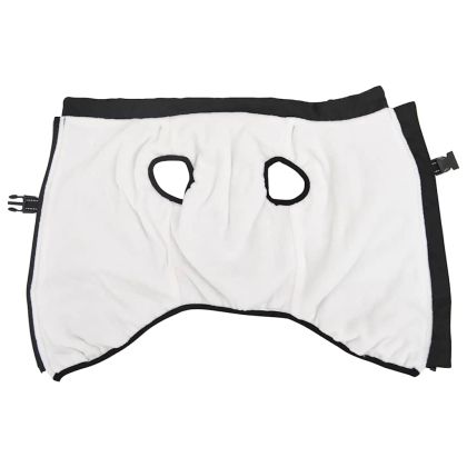 Кучешко палто с ремък Водоустойчиво светлоотразително черно L68