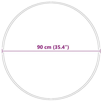 Антихлъзгащ shaggy килим Тъмен сив 90 x 90 cm ПП