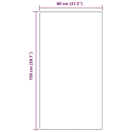 Антихлъзгащ shaggy килим Кафяво 80 x 150 cm ПП