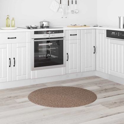 Антихлъзгащ shaggy килим Кафяво 90 x 90 cm ПП