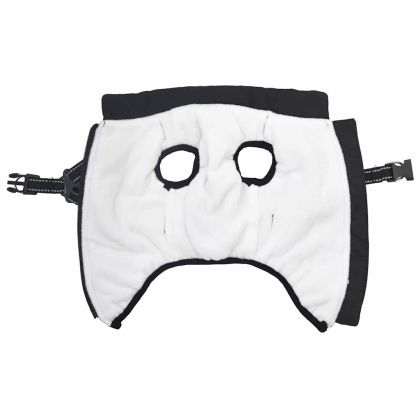 Кучешко палто с ремък Водоустойчиво светлоотразително черно L40