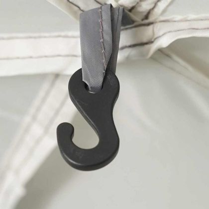 Палатка за басейн с покрив Сив 366 x 305 x 231 см Полиестер