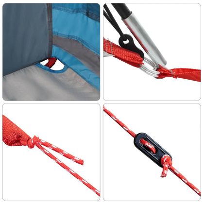 Каравани с покрив Синьо 721 x 335 x 212 см Полиестер