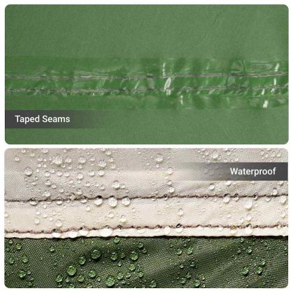 Семейна палатка с покрив Зелен и бял 315 x 286 x 200 см