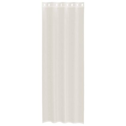 Пердета от воал с втулки, 2 бр, кремаво, 140x260 см