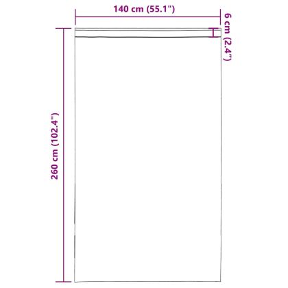 Пердета от воал с прът джобове, 2 бр, бяло