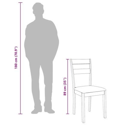 Трапезни столове с възглавници 2 бр Бяла масивна дървесина гума