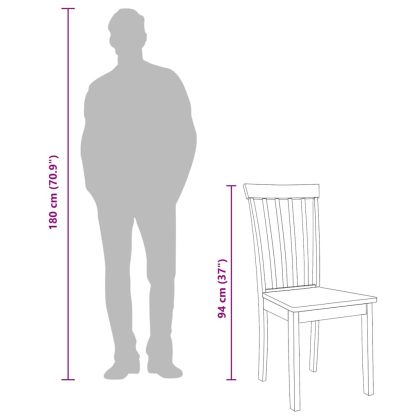 трапезни столове 2 бр. естествена масивна дървесина гума