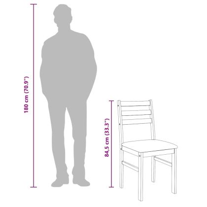 Трапезни столове с възглавници 2 бр масивна дървесина гума