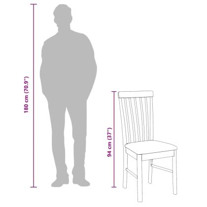 Трапезни столове с възглавници 2 бр масивна дървесина гума