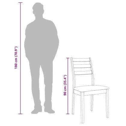 Трапезни столове с възглавници 2бр Кафяв масивна дървесина гума