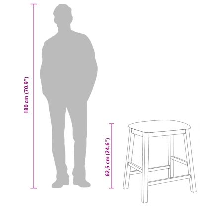 Бар столове с възглавници 2 бр Бяла масивна дървесина гума