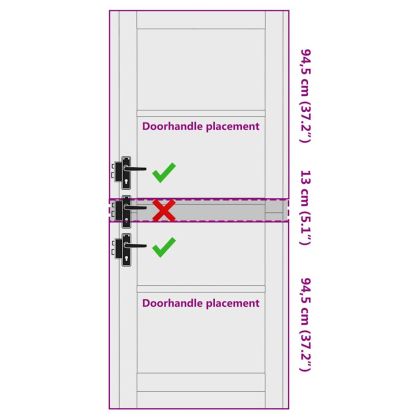 Вътрешна врата ORKDAL Кафяво 83 x 202 см Шперплат