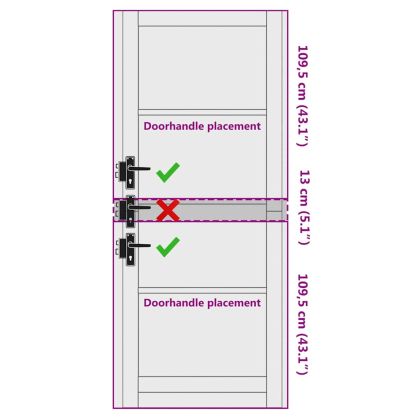 Вътрешна врата ORKDAL Кафяво 83 x 232 см Шперплат