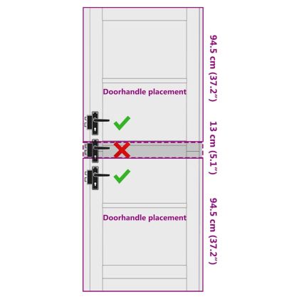 Вътрешна врата с стъкло ORKDAL Кафяво 78 x 202 см