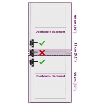 Вътрешна врата с стъкло ORKDAL Кафяво 83 х 211 см
