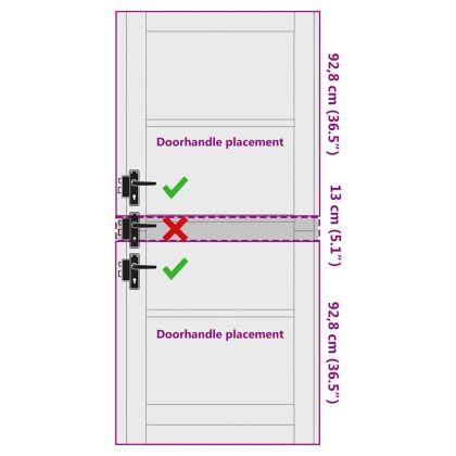 Вътрешна врата с стъкло ORKDAL Кафяво 86 x 198.5 см