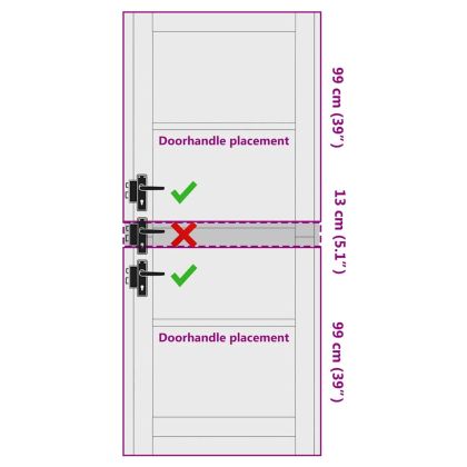 Вътрешна врата с стъкло ORKDAL Кафяво 86 x 211 см
