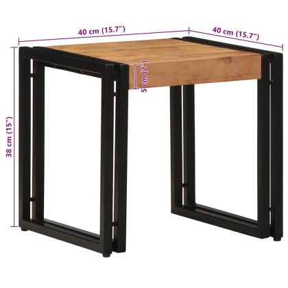 Масичка за кафе Кафяво 40 x 40 x 38 cm Акациево дърво масив