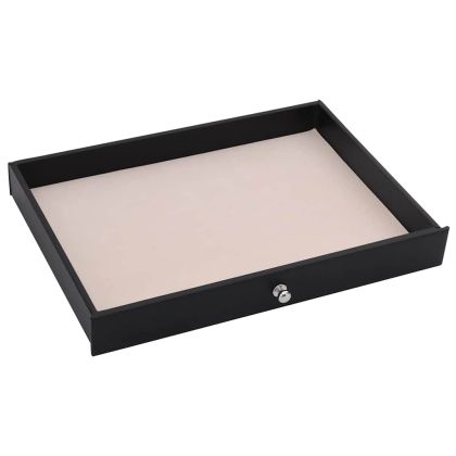 Кутия за бижута 10-слойна с държачи за часовници, черна, 29x20,5x40,5 см