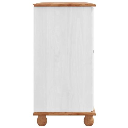 Служебен шкаф ASKIM Бяло 133.5 x 40 x 79 см Борово дърво масив