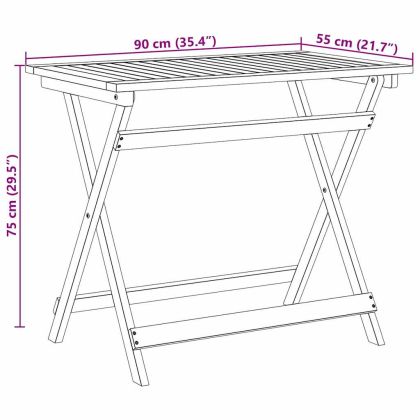 Градинска маса Кафяво 90 x 55 x 75 см