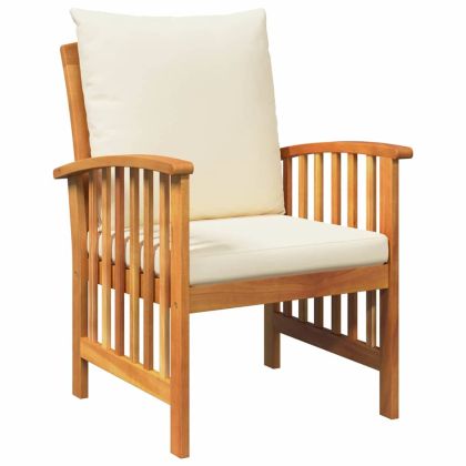 Градински Софа Комплект 3 pcs Кафяво Акациево дърво масив