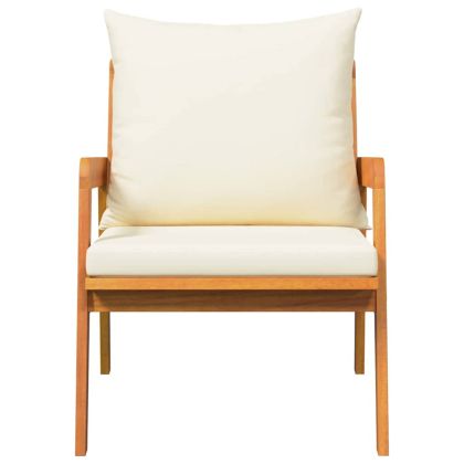 Градински стол 2 pcs Кафяво Масивна акациева дървесина