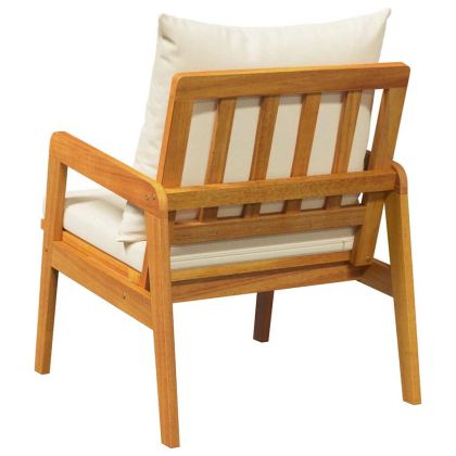 Градински стол 2 pcs Кафяво Масивна акациева дървесина