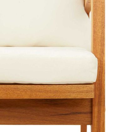 Градински стол 2 pcs Кафяво Масивна акациева дървесина