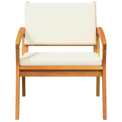 Градински стол 2 pcs Кафяво Масивна акациева дървесина