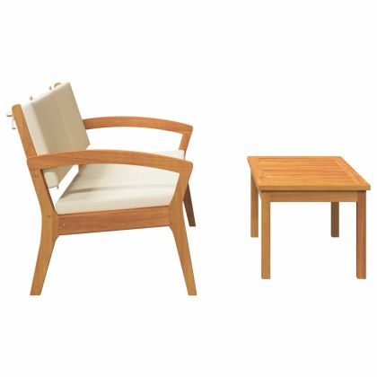 Бистро комплект 2 pcs Кафяво Масивна акациева дървесина