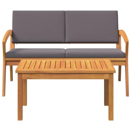 Бистро комплект 2 pcs Кафяво Масивна акациева дървесина