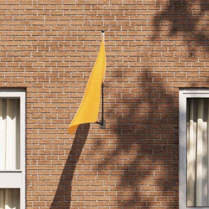 Держател за флагово стълбче Черно 10.5 x 7.5 см Стомана