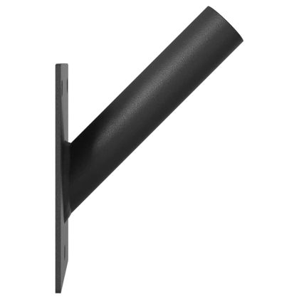 Держател за флагово стълбче Черно 10.5 x 7.5 см Стомана