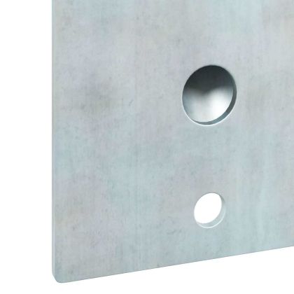 Держател за флагово стълбче Сребрист 10.5 x 7.5 см Стомана