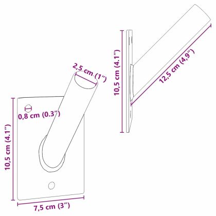 Держател за флагово стълбче Сребрист 10.5 x 7.5 см Стомана