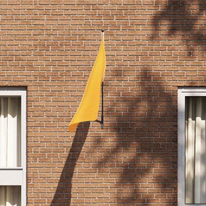 Держател за флагово стълбче Черно 15 x 3 см Стомана