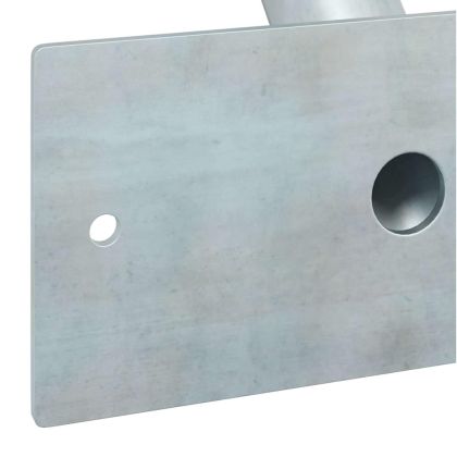 Держател за флагово стълбче Сребрист 13 x 6 см Стомана