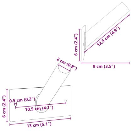 Держател за флагово стълбче Сребрист 13 x 6 см Стомана