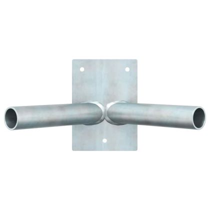 Держател за флагово стълбче Сребрист 11.5 x 7.5 см Стомана