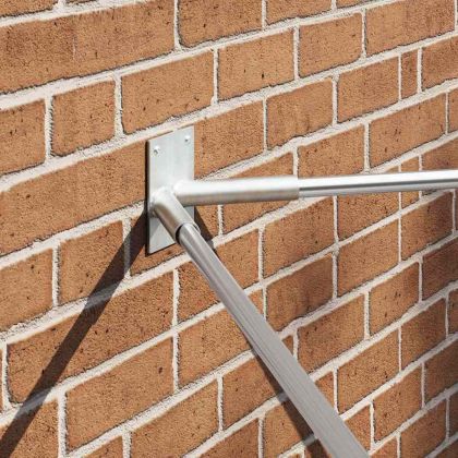 Держател за флагово стълбче Сребрист 11.5 x 7.5 см Стомана