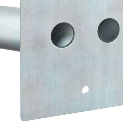 Держател за флагово стълбче Сребрист 11.5 x 7.5 см Стомана