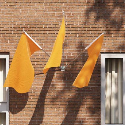 Держател за флагово стълбче Сребрист 10.5 x 7.5 см Стомана