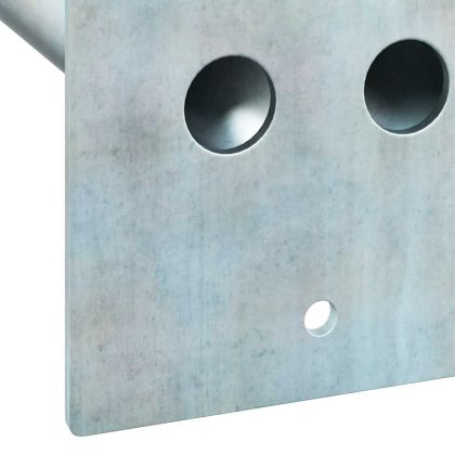 Держател за флагово стълбче Сребрист 10.5 x 7.5 см Стомана