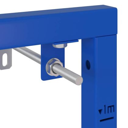 Стенна опора за баня Синьо 50 x 17.5 x 136 см Стомана