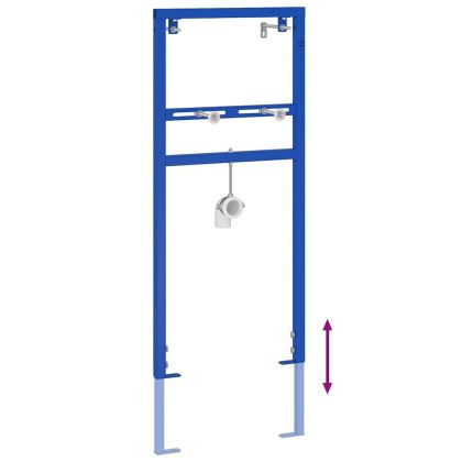 Стенна опора за баня Синьо 50 x 17.5 x 136 см Стомана