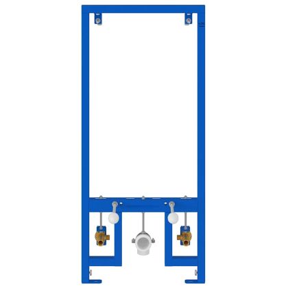 Стенна опора за баня Синьо 50 x 17.5 x 136 см Стомана