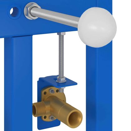 Стенна опора за баня Синьо 50 x 17.5 x 136 см Стомана