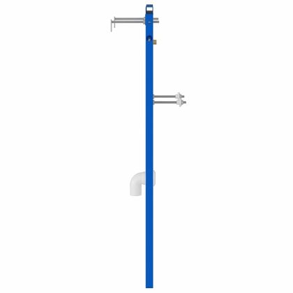 Стенна опора за баня Синьо 50 x 17.5 x 136 см Стомана